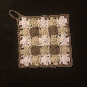 🖤 Crochet handmade trivet.